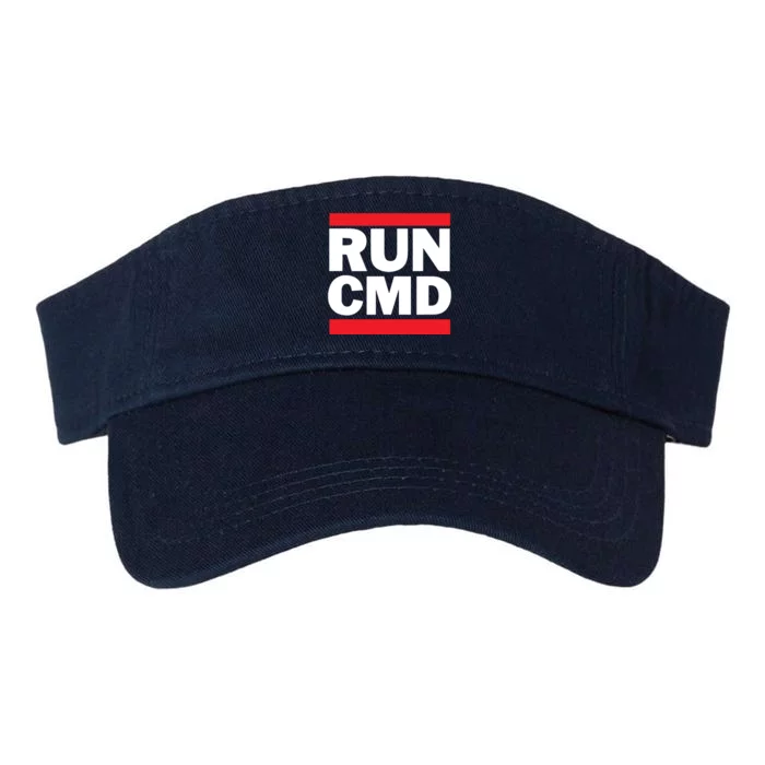 RunCMD Funny Command Prompt Computer Programmer Valucap Bio-Washed Visor