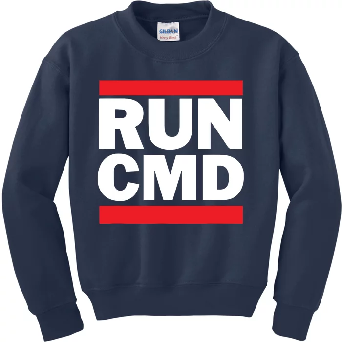 RunCMD Funny Command Prompt Computer Programmer Kids Sweatshirt