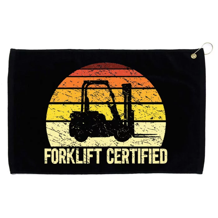 Retro Forklift Certified Forklift Operator Lift Truck Driver Grommeted Golf Towel