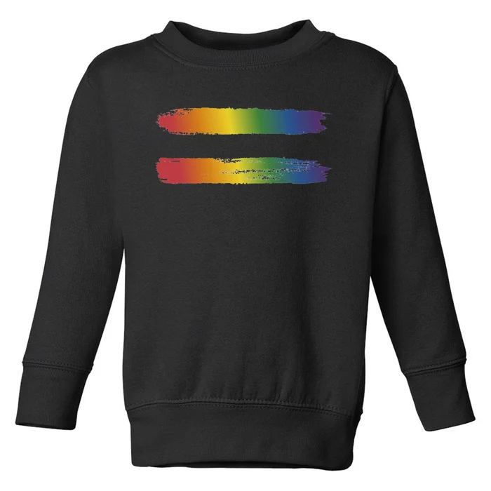 Rainbow Flag Colors For Gay And Lesbian Awareness Month Toddler Sweatshirt