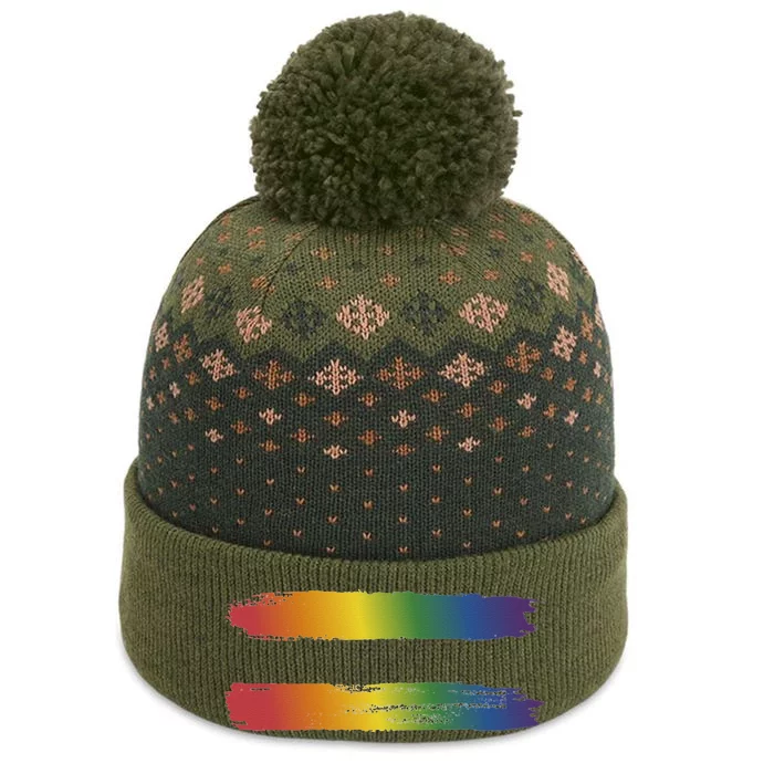 Rainbow Flag Colors For Gay And Lesbian Awareness Month The Baniff Cuffed Pom Beanie