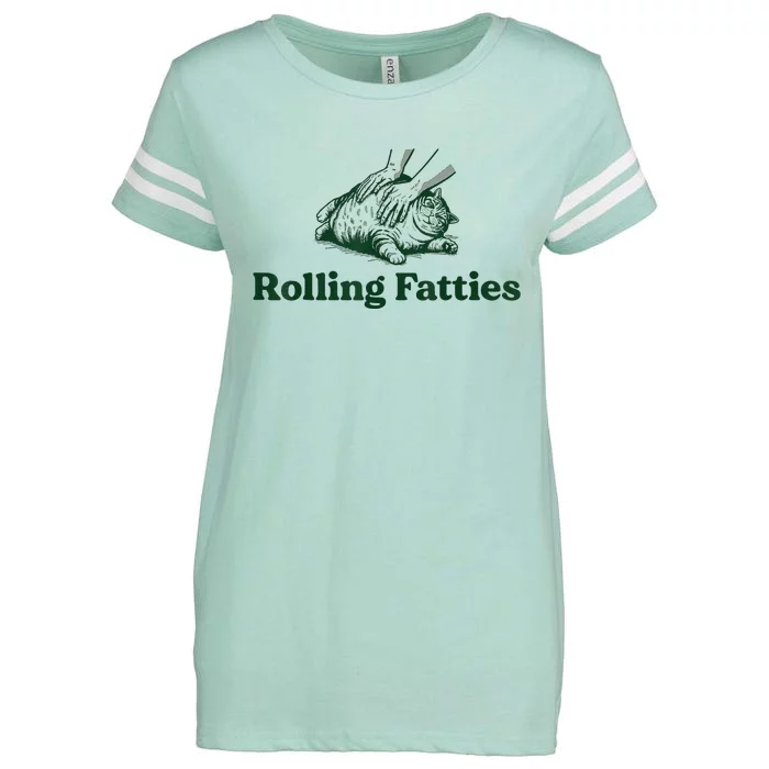 Rolling Fatties Cat Enza Ladies Jersey Football T-Shirt