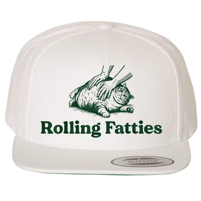 Rolling Fatties Cat Wool Snapback Cap