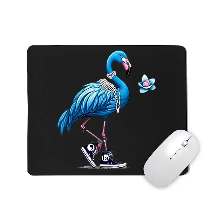 Retro Flamingo Chucks And Pearls Comma La Kamala Harris 2024 Mousepad