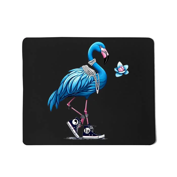 Retro Flamingo Chucks And Pearls Comma La Kamala Harris 2024 Mousepad