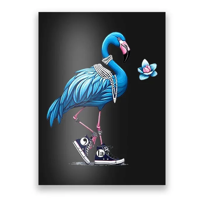 Retro Flamingo Chucks And Pearls Comma La Kamala Harris 2024 Poster