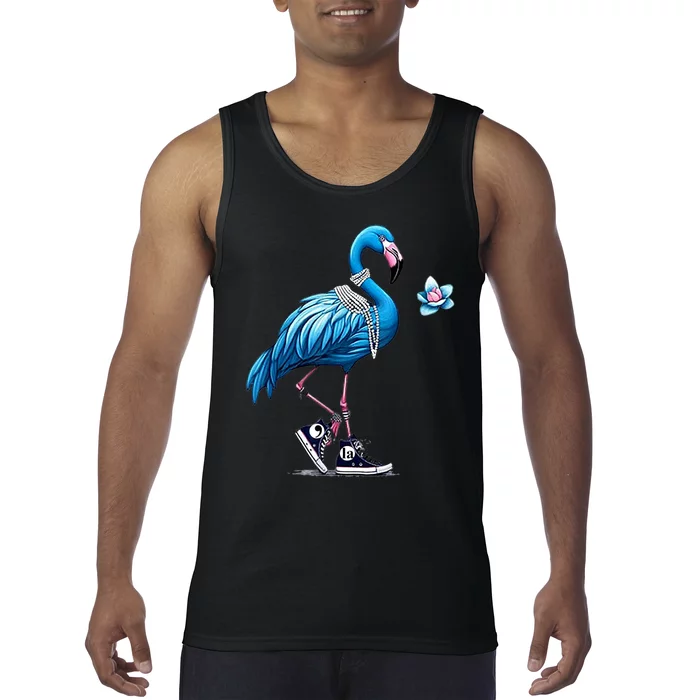 Retro Flamingo Chucks And Pearls Comma La Kamala Harris 2024 Tank Top