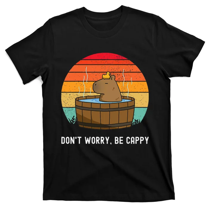 Retro Funny Capybara DonT Worry Be Capy T-Shirt