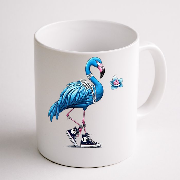 Retro Flamingo Chucks And Pearls Comma La Kamala Harris 2024 Front & Back Coffee Mug