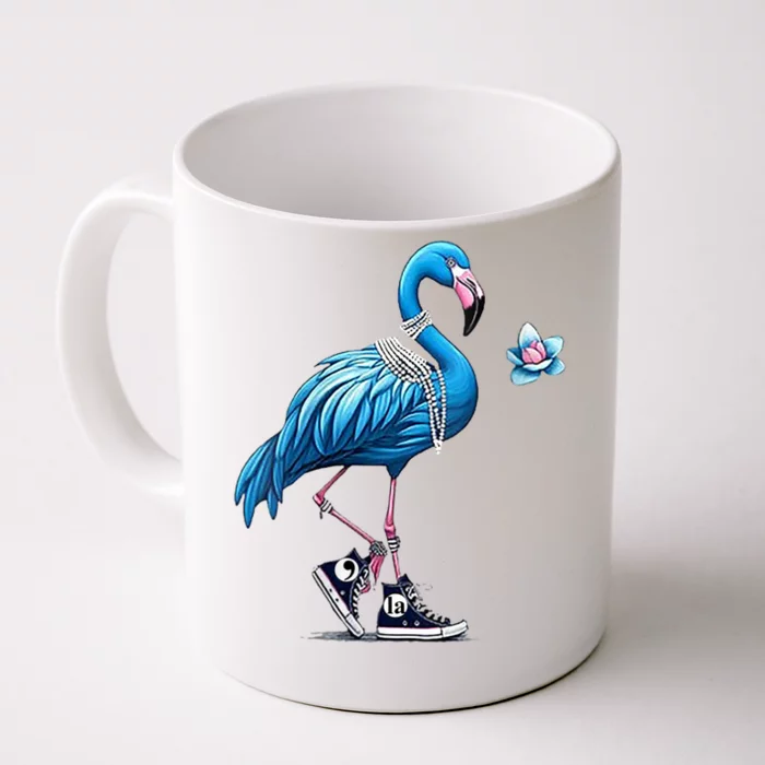 Retro Flamingo Chucks And Pearls Comma La Kamala Harris 2024 Front & Back Coffee Mug