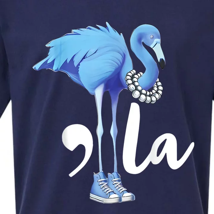 Retro Flamingo Chucks And Pearls Comma La Kamala Harris 2024 Sueded Cloud Jersey T-Shirt