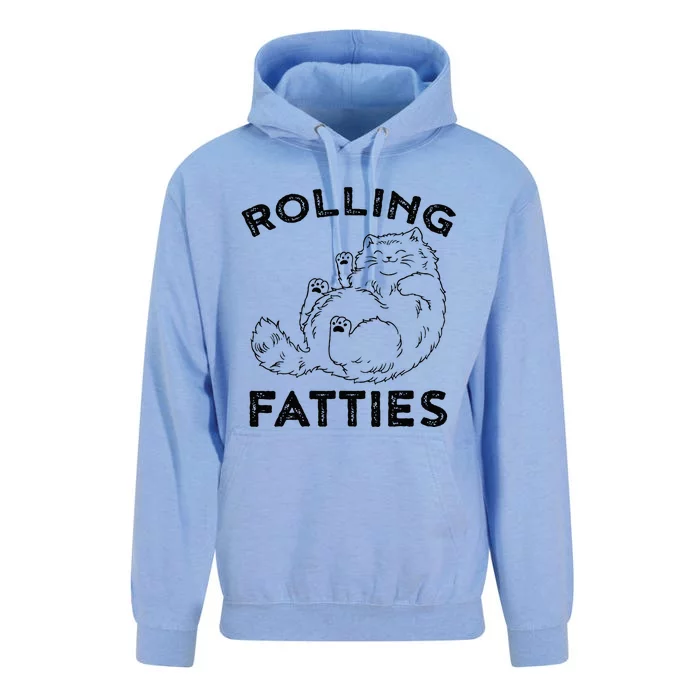 Rolling Fatties Ca Funny Cat Unisex Surf Hoodie