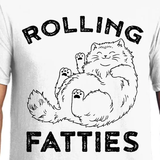 Rolling Fatties Ca Funny Cat Pajama Set