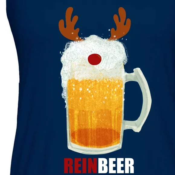 Reinbeer Funny Christmas Holiday Beer Lover Ladies Essential Flowy Tank