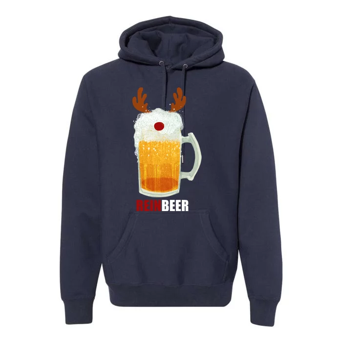 Reinbeer Funny Christmas Holiday Beer Lover Premium Hoodie