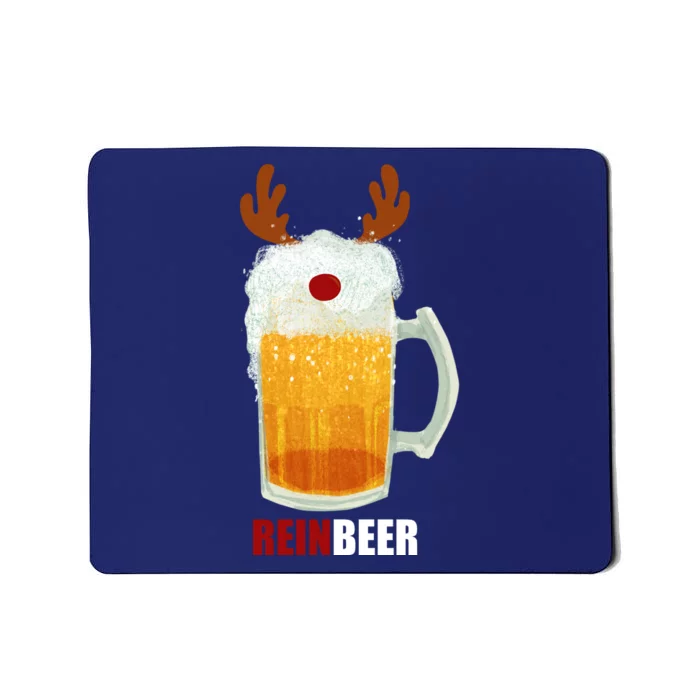 Reinbeer Funny Christmas Holiday Beer Lover Mousepad