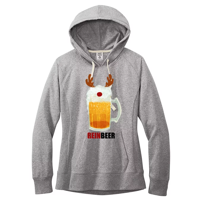 Reinbeer Funny Christmas Holiday Beer Lover Women's Fleece Hoodie