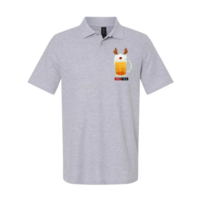 Reinbeer Funny Christmas Holiday Beer Lover Softstyle Adult Sport Polo