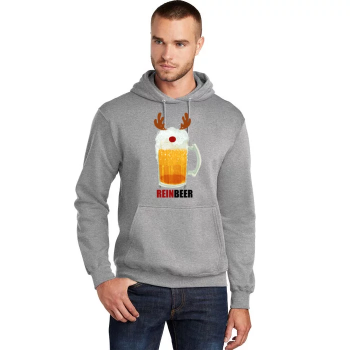 Reinbeer Funny Christmas Holiday Beer Lover Tall Hoodie