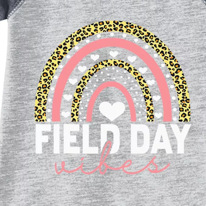 Rainbow Field Day Vibes Last Day of School Field Day Teacher Infant Baby Jersey Bodysuit