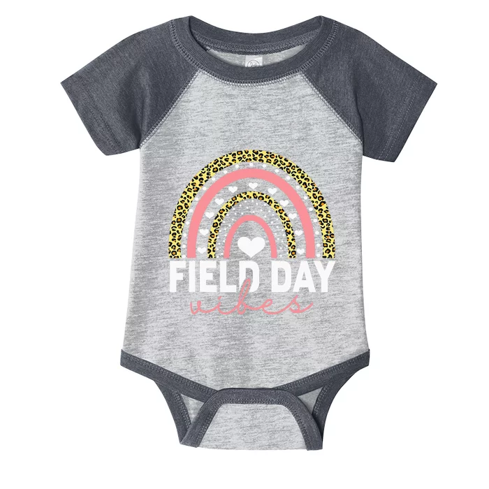 Rainbow Field Day Vibes Last Day of School Field Day Teacher Infant Baby Jersey Bodysuit