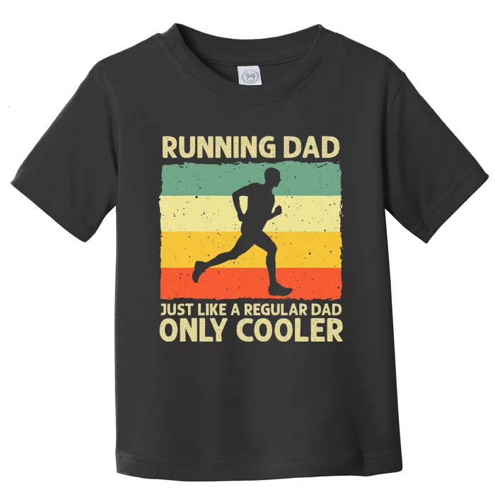 Running For Dad Marathon Runner Coach Marathoner Toddler T-Shirt