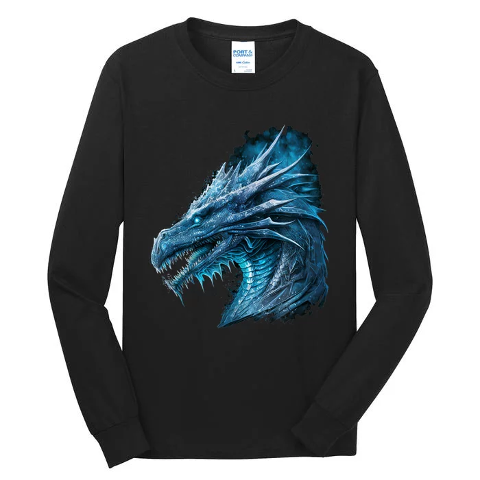 Retro Fantasy Dragon Tall Long Sleeve T-Shirt