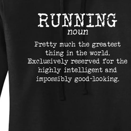 Running Funny Definition Funny 5k Marathon Runner Women's Pullover Hoodie