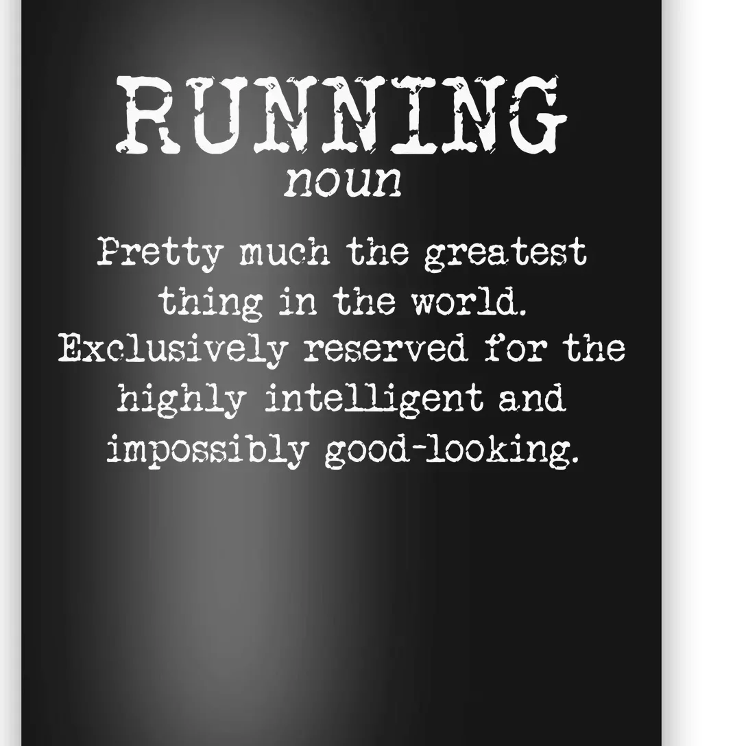 Running Funny Definition Funny 5k Marathon Runner Poster