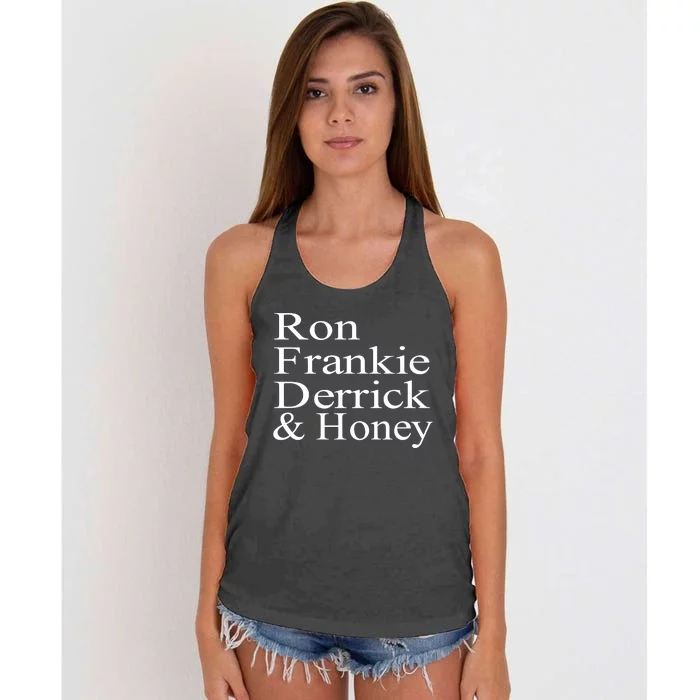 Ron Frankie Derrick & Honey Women's Knotted Racerback Tank