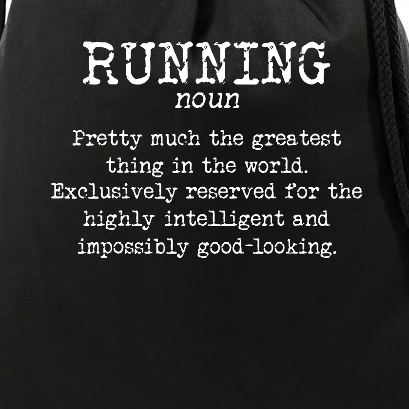 Running Funny Definition Funny 5k Marathon Runner Drawstring Bag