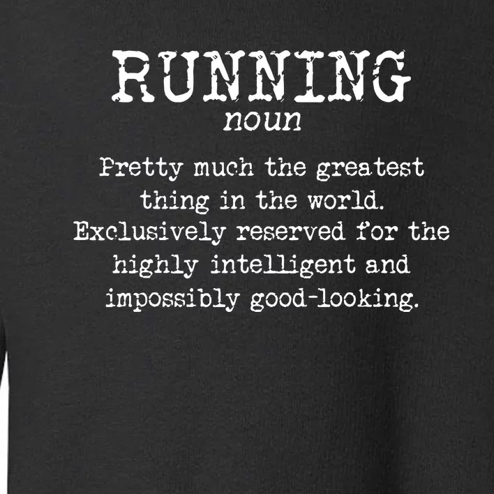 Running Funny Definition Funny 5k Marathon Runner Toddler Sweatshirt