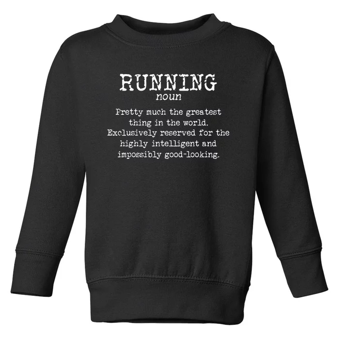 Running Funny Definition Funny 5k Marathon Runner Toddler Sweatshirt