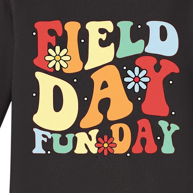 Retro Field Day Fun Day Field Day Games Adults Teachers Baby Long Sleeve Bodysuit