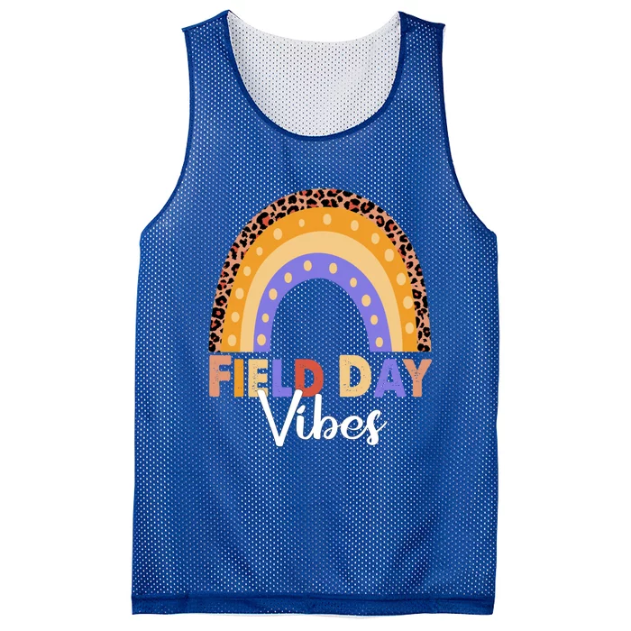 Rainbow Field Day Vibes Tie Dye Teachers Gift Mesh Reversible Basketball Jersey Tank