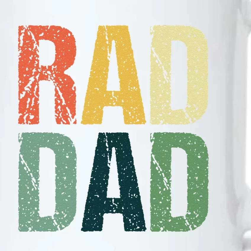 Retro Fathers Day Gift Rad Dad Cool Father Daddy Black Color Changing Mug