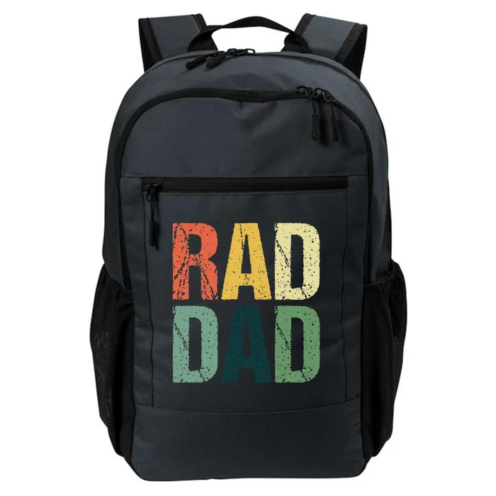 Retro Fathers Day Gift Rad Dad Cool Father Daddy Daily Commute Backpack