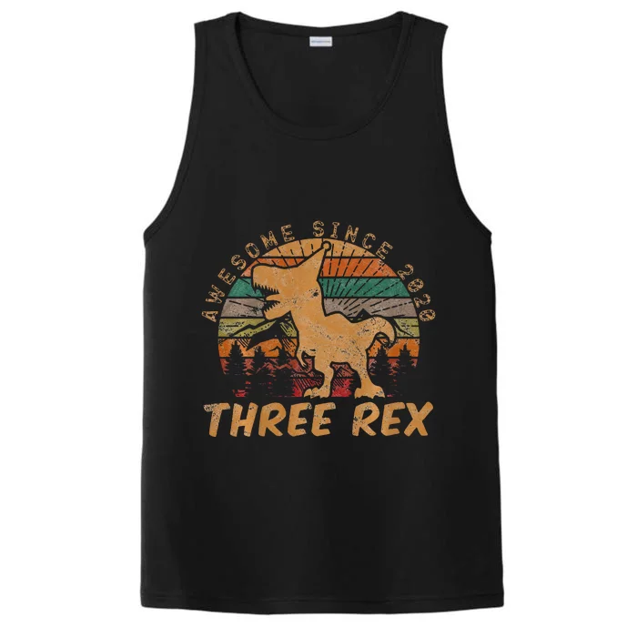 Roaring Fun Dinosaur Themed 3rd Birthday Gifts Performance Tank