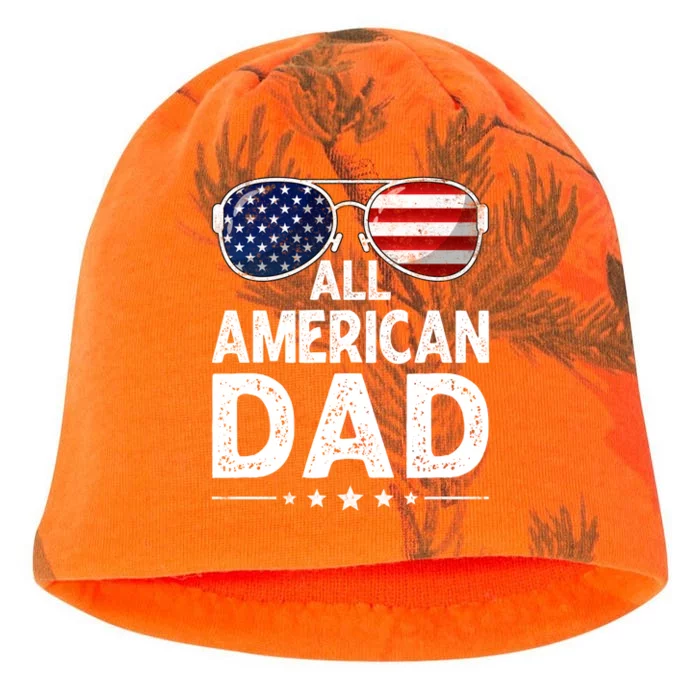 Retro Fathers Day Family All American Dad 4th Of July Cool Gift Kati - Camo Knit Beanie