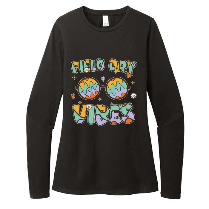 Retro Fields Day Vibes Awesome Playing Sport Gift Cool Gift Womens CVC Long Sleeve Shirt