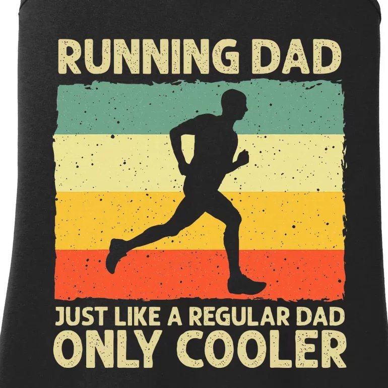 Running For Dad Marathon Runner Coach Marathoner Ladies Essential Tank