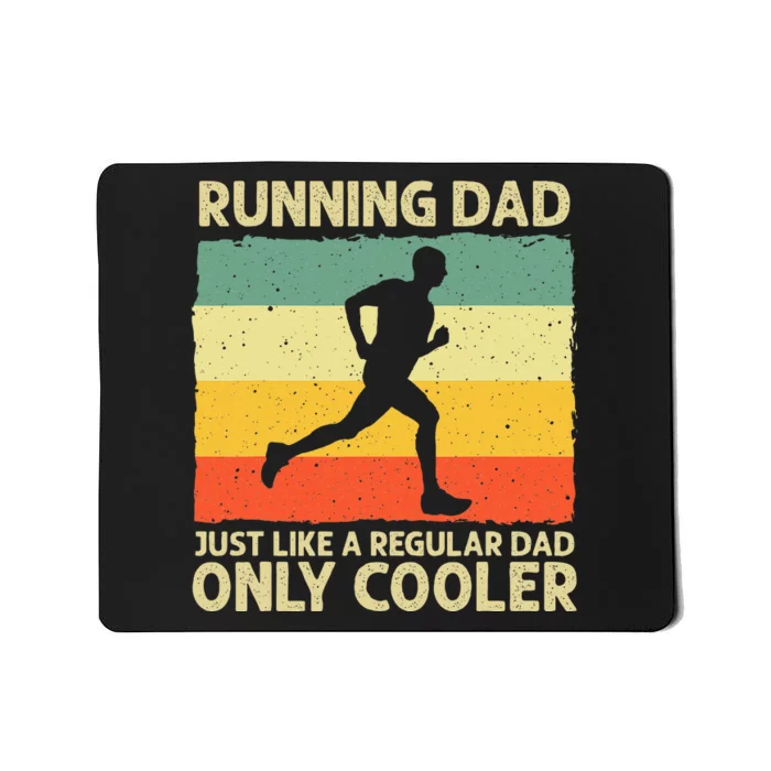 Running For Dad Marathon Runner Coach Marathoner Mousepad