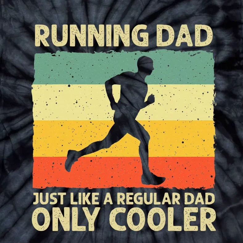 Running For Dad Marathon Runner Coach Marathoner Tie-Dye T-Shirt