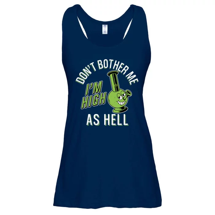 Retro Funny Don't Bother Me I'm High As Hell Ladies Essential Flowy Tank