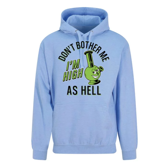 Retro Funny Don't Bother Me I'm High As Hell Unisex Surf Hoodie