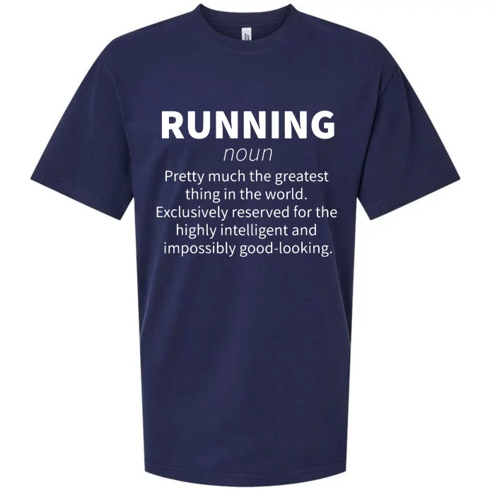 Running Funny Definition Funny 5k Marathon Runner Gift Sueded Cloud Jersey T-Shirt