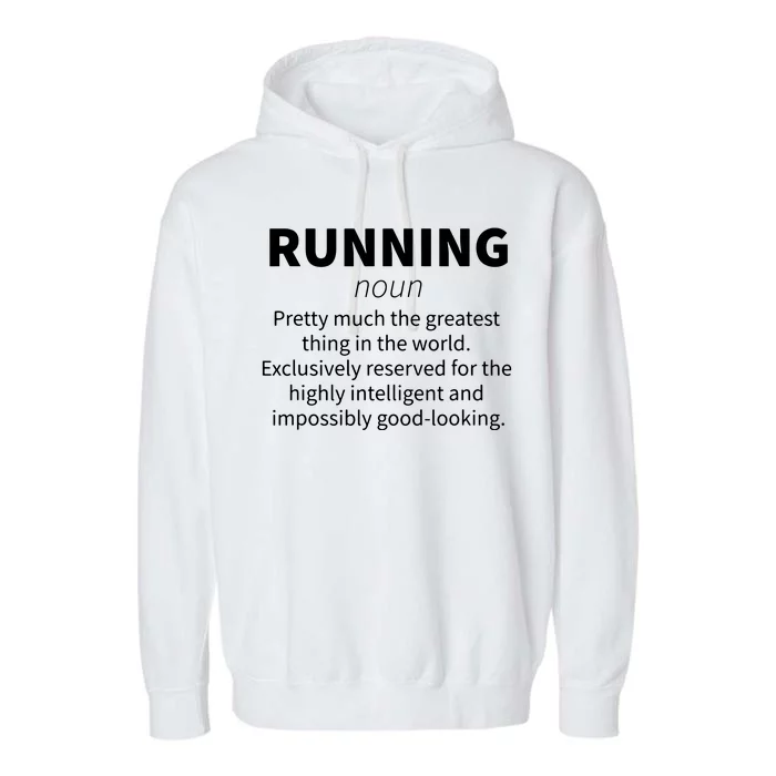 Running Funny Definition Funny 5k Marathon Runner Gift Garment-Dyed Fleece Hoodie