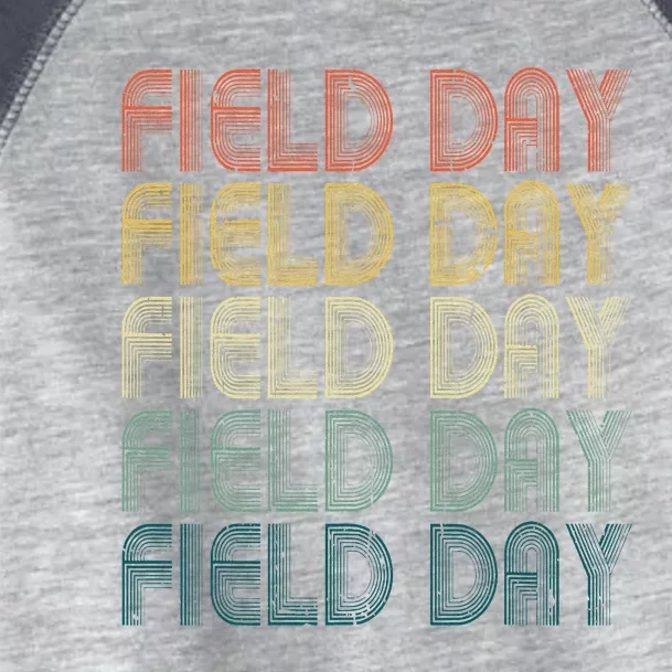 Retro Field Day For Teacher Student Fun Day 2024 Toddler Fine Jersey T-Shirt