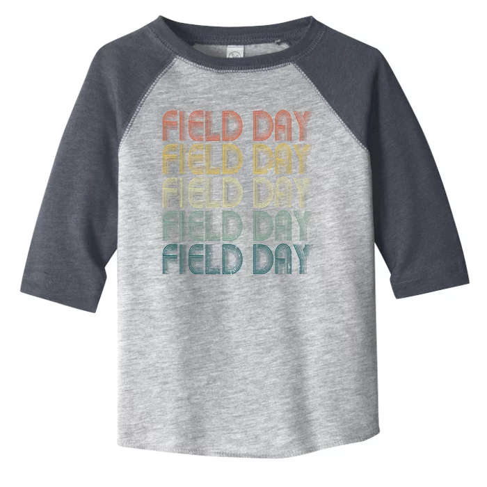 Retro Field Day For Teacher Student Fun Day 2024 Toddler Fine Jersey T-Shirt