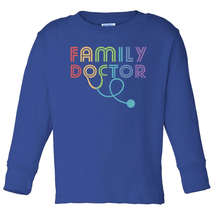 Retro Family Doctor Vintage Therapist Stethoscope Physician Great Gift Toddler Long Sleeve Shirt